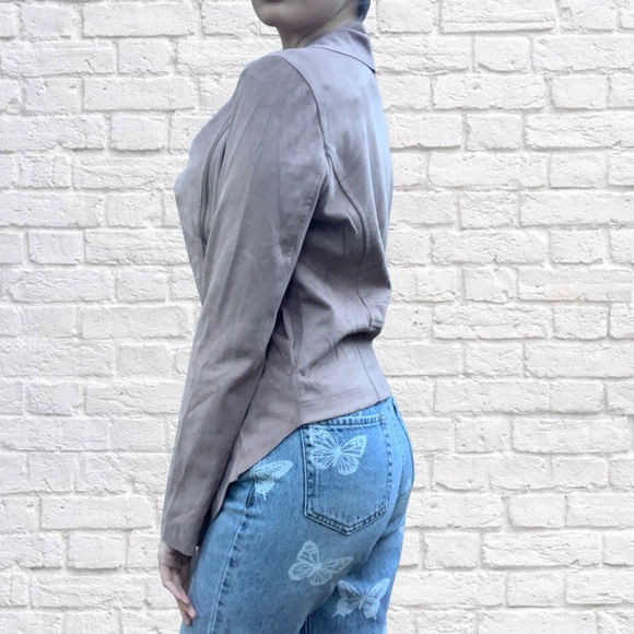 Vigoss faux suede light brown drapey jacket XS - Picture 7 of 7